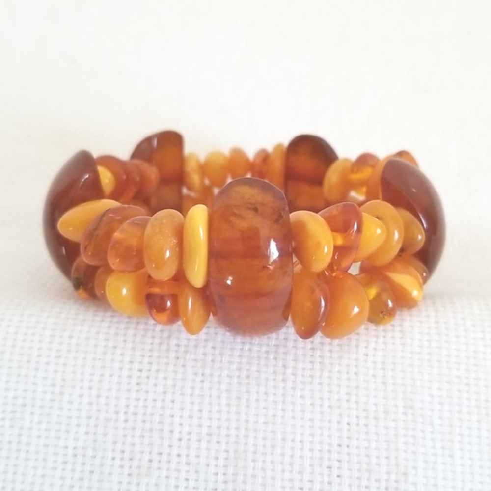 Orange Yellow Bead Bracelet